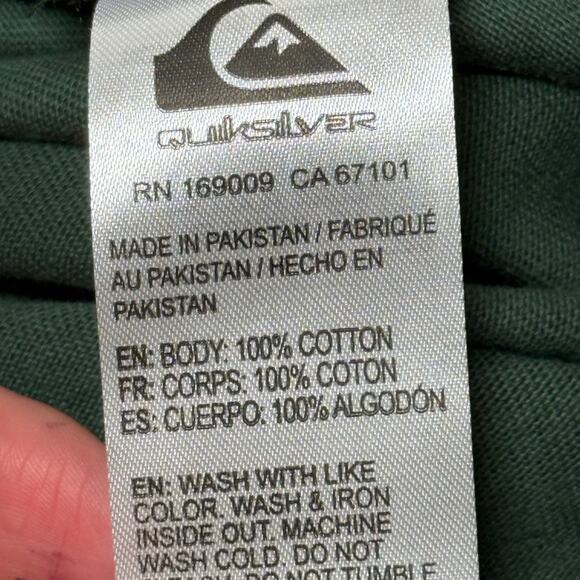 Quiksilver Men’s Mercury Rugby Polo Forest Color Large Surf Skate AQYKT03125 - Picture 8 of 9